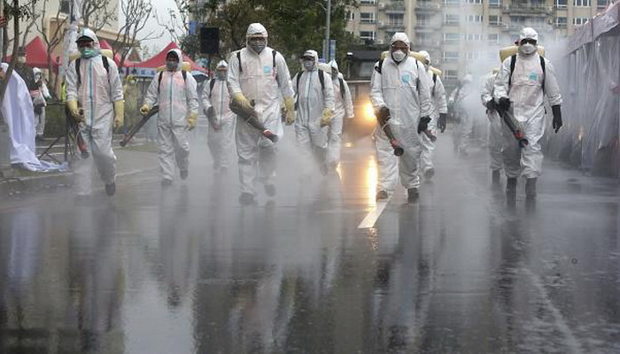 الجيش التايواني يتدرب على سيناريو وقائي خشية تفشي وباء كورونا.