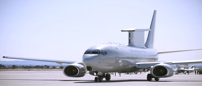 طائرة الإنذار المبكر E-7 Wedgetail الجديدة في سلاح الجو الملكي البريطاني تتمركز في أسكتلندا.