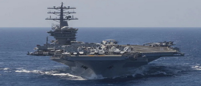 تتجه المجموعة القتالية بقيادة حاملة الطائرات يو إس إس نيميتز الآن إلى منطقة مسؤولية الأسطول السابع حاملة الطائرات نيميتز USS Nimitz تغادر الخليج وستصل إلى المحيطين الهندي والهادئ.