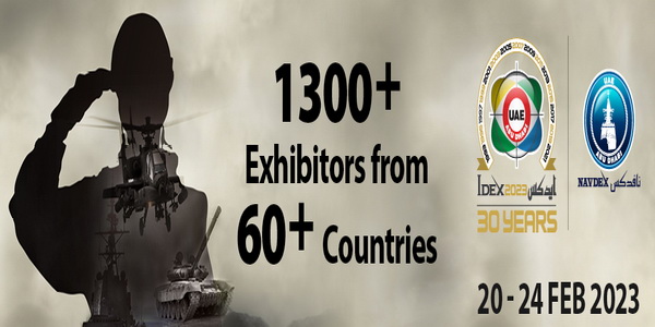 إنطلاق فعاليات الدورة الـ (16) لعرض الدفاع الدولي "آيدكس 2023" والدورة الـ (7) لمعرض الدفاع البحري "نافدكس 2023".