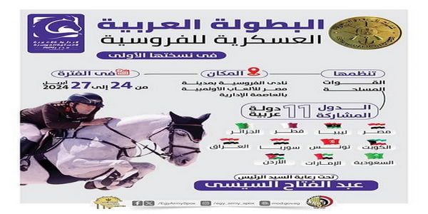 مصر | بمشاركة ليبية انطلاق فعاليات البطولة العربية العسكرية للفروسية بالعاصمة الإدارية الجديدة.